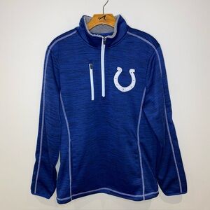 Indianapolis Colts NFL Men’s M Quarter‎ Zip Blue Black Pockets